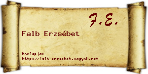 Falb Erzsébet névjegykártya