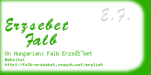 erzsebet falb business card